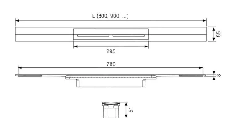 Tece TECEdrainprofile - Doucheprofiel 800 Mm, Geborsteld Goud Optisch 670802 4 Tece TECEdrainprofile - Doucheprofiel 800 Mm, Geborsteld Goud Optisch 670802 - Afbeelding 2