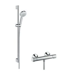 Hansgrohe Ecostat Universal - Vario Doucheset Met Ecostat Universal Thermostaat, Wit/chroom 27031400
