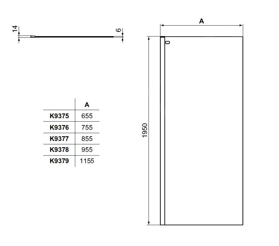Ideal Standard Connect 2 - Douchewand Wetroom 1000 Mm, Silver Bright/helder Glas K9378EO 4 Ideal Standard Connect 2 - Douchewand Wetroom 1000 Mm, Silver Bright/helder Glas K9378EO - Afbeelding 2