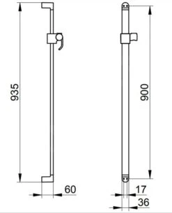 Keuco Elegance - Douchestang 900 Mm, Chroom 51685010900 -Douche Uitrusting 0331e8a340c5f6c588566215