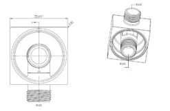Kielle Accessoires - Wandaansluitbocht, Mat Zwart 20918004 -Douche Uitrusting 03ad2044f0339151433b6198