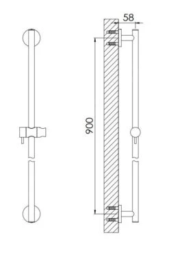 Steinberg 100 - Douchestang, 900 Mm, Chroom 100 1623 -Douche Uitrusting 05f60dceaf850af283463c06