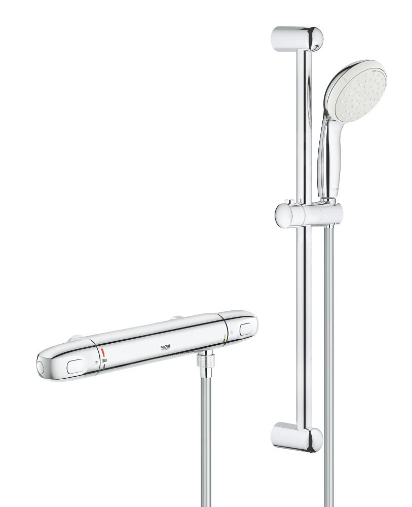 Grohe Grohtherm 1000 - Doucheset Met Thermostatische Douchekraan, Chroom 34152004 3 Grohe Grohtherm 1000 - Doucheset Met Thermostatische Douchekraan, Chroom 34152004