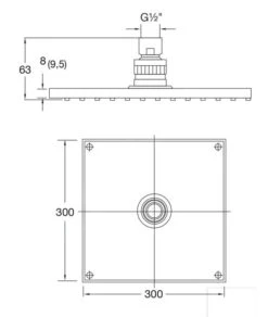 Steinberg 120 - Hoofddouche, 300x300 Mm, Mat Zwart 120 1686 S -Douche Uitrusting 0f3e5fa0cce15dc18d0a566d
