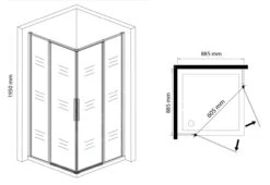 Lansanit LitLUX Slim Tadao - Douchecabine Black Line 900x900 Mm, Mat Zwart/helder Glas PRD99-B 4 Lansanit LitLUX Slim Tadao - Douchecabine Black Line 900x900 Mm, Mat Zwart/helder Glas PRD99-B -Douche Uitrusting 10ab0908704e514748f291f9 1
