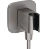 Hansgrohe Fixfit - Muuraansluitbocht Met Handdouchehouder, Geborsteld Zwart Chroom 26887340 -Douche Uitrusting 12273b5d4f66a5581c2a0753