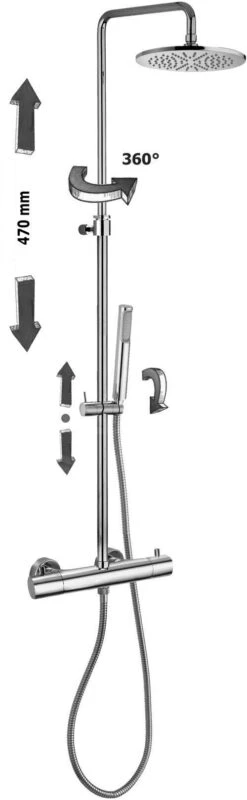 Paffoni Douchesets - Doucheset Mini Birillo 225 Met Thermostaatkraan, Mat Zwart ZCOL638LIQNO 7 Paffoni Douchesets - Doucheset Mini Birillo 225 Met Thermostaatkraan, Mat Zwart ZCOL638LIQNO -Douche Uitrusting 1471086f7e78dc8f31b5a481