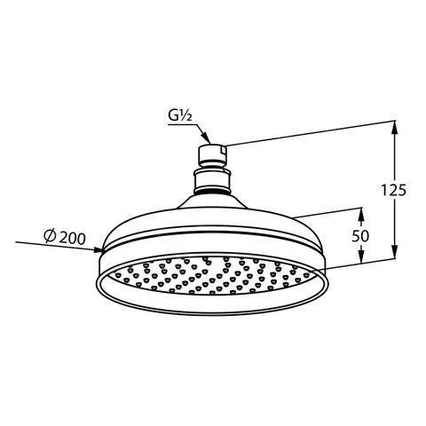 Kludi Adlon - Hoofddouche, 200 Mm, Chroom 2751005 3 Kludi Adlon - Hoofddouche, 200 Mm, Chroom 2751005 - Afbeelding 2