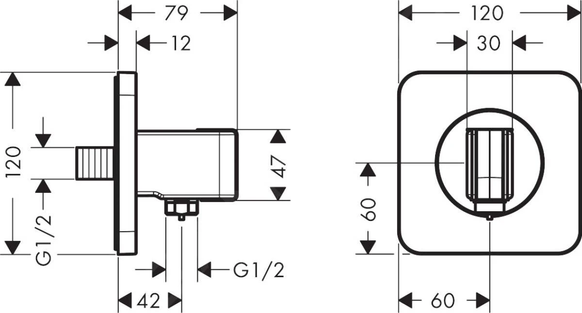 Axor Citterio E - Muuraansluitbocht Met Wandhouder, Chroom 36724000 4 Axor Citterio E - Muuraansluitbocht Met Wandhouder, Chroom 36724000 - Afbeelding 2