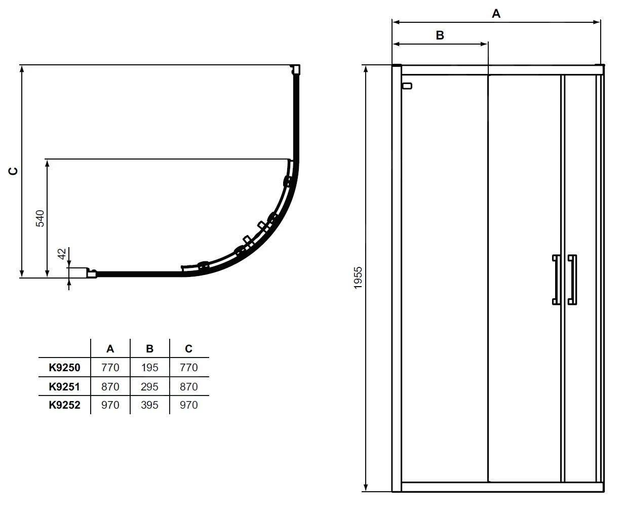 Ideal Standard Connect 2 - Douchecabine 900x900 Mm, Silver Bright/helder Glas K9251EO 4 Ideal Standard Connect 2 - Douchecabine 900x900 Mm, Silver Bright/helder Glas K9251EO - Afbeelding 2