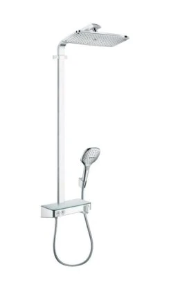 Hansgrohe Raindance Select E - Showerpipe 360 Doucheset Met ShowerTablet Thermostaat, EcoSmart 9l/min, Wit/chroom 27288000