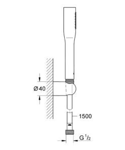 Grohe Vitalio Get Stick - Doucheset Met Handdouche, Douchehouder En Doucheslang, Chroom 27459000 8 Grohe Vitalio Get Stick - Doucheset Met Handdouche, Douchehouder En Doucheslang, Chroom 27459000 -Douche Uitrusting 25a45982ed807d0fd2694204