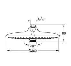 Grohe Vitalio Joy - Hoofddouche, Diameter 260 Mm, 3-jets, Chroom 26462000 12 Grohe Vitalio Joy - Hoofddouche, Diameter 260 Mm, 3-jets, Chroom 26462000 -Douche Uitrusting 2b4712eebc2851eabbc7a1c9