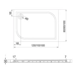 Mereo Douchebakken - Douchebak 1200x900 Mm, Gelcoat, Wit CV77M -Douche Uitrusting 2b9fcaa74011c06bd97ac64c