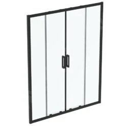 Ideal Standard Connect 2 - Schuif Douchedeur, 4-delig, 1600 Mm, Zwart/helder Glas K9282V3