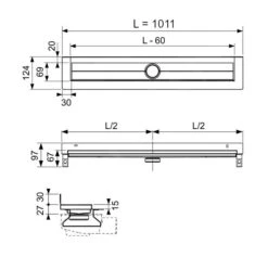 Tece TECEdrainline - Douchegoot 1000 Mm, Wandmontage, Seal System Afdichtingsband, Rvs 601001 -Douche Uitrusting 2ea31479aa67f5d8e92fc958