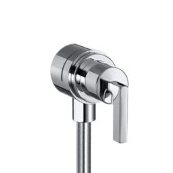 Axor Citterio - Fixfit Slangaansluitknie Met Een Geïntegreerde Stopkraan Met Rechte Greep, Chroom 39882000