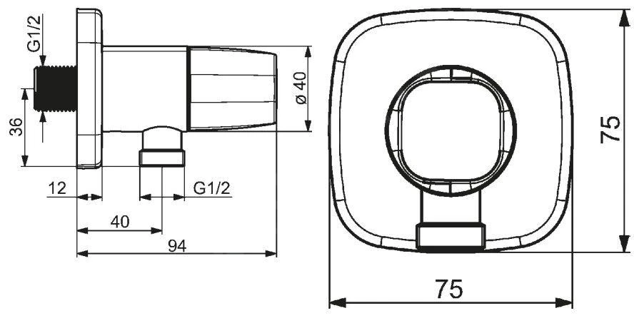 Hansa Living - Wandaansluitbocht Met Stopkraan, Chroom 51570183 4 Hansa Living - Wandaansluitbocht Met Stopkraan, Chroom 51570183 - Afbeelding 2
