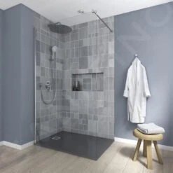 Ideal Standard Connect 2 - Douchewand Wetroom 700 Mm, Silver Bright/helder Glas K9375EO -Douche Uitrusting 397a91c0ede3d3829878a1c6 4