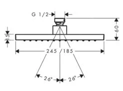 Axor Douche Programma - Hoofddouche 245/185, 1 Straalsoort, EcoSmart+, Geborsteld Zwart Chroom 35387340 7 Axor Douche Programma - Hoofddouche 245/185, 1 Straalsoort, EcoSmart+, Geborsteld Zwart Chroom 35387340 -Douche Uitrusting 3988a2085d6a56b6b2089c96 1