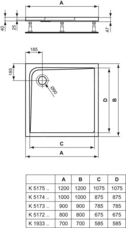 Ideal Standard Ultra Flat - Douchebak 1000x1000 Mm, Wit K517401 -Douche Uitrusting 3d1beb129ddc87e8fafc84f9