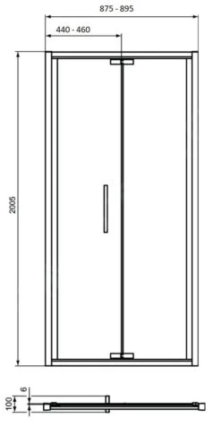 Ideal Standard I.Life - Vouwbare Douchedeur 900 Mm, Silver Bright/helder Glas T4851EO -Douche Uitrusting 3e2bf0302031ad3677f32d47