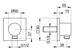 Keuco IXMO - Aansluitbocht, Roestvrij Staal 59547070002 -Douche Uitrusting 4132430aaccf944b03652887 2