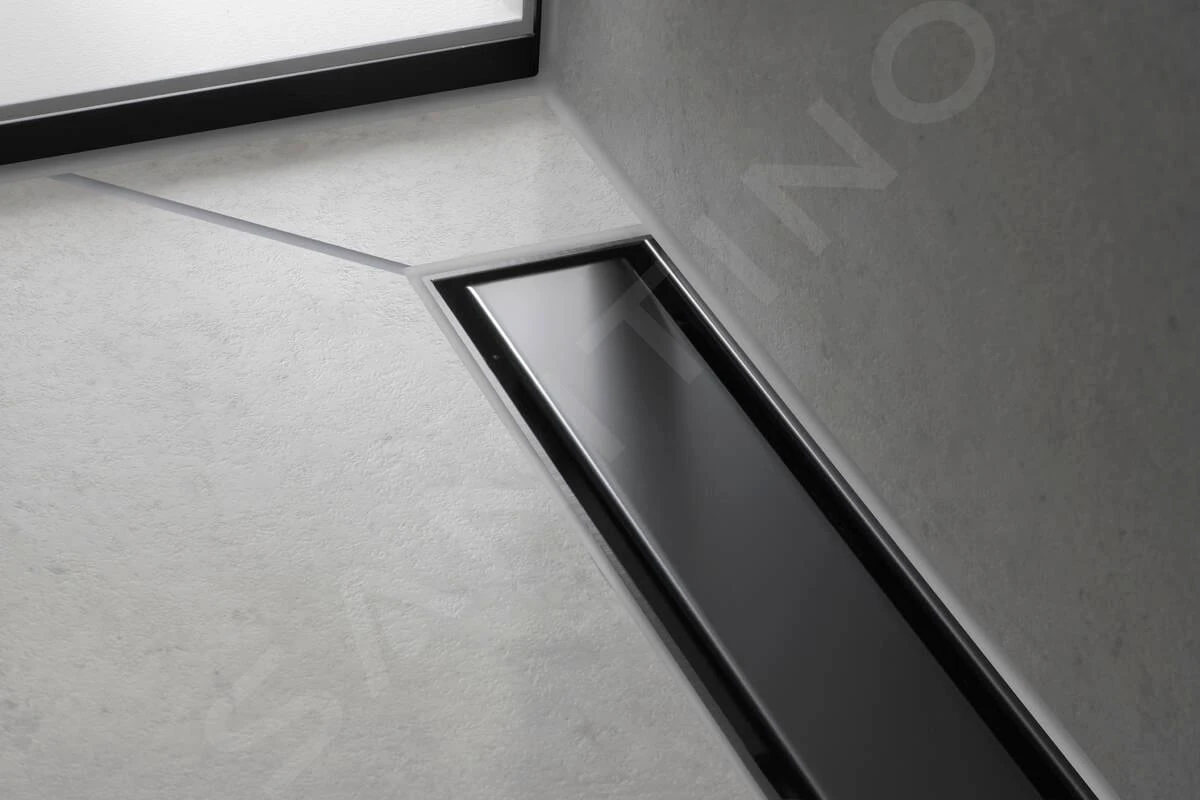 Hansgrohe RainDrain Match - Douchegoot Met Rvs Rooster 1000, In Hoogte Verstelbaar Frame, Zwart 56041610 5 Hansgrohe RainDrain Match - Douchegoot Met Rvs Rooster 1000, In Hoogte Verstelbaar Frame, Zwart 56041610 - Afbeelding 3