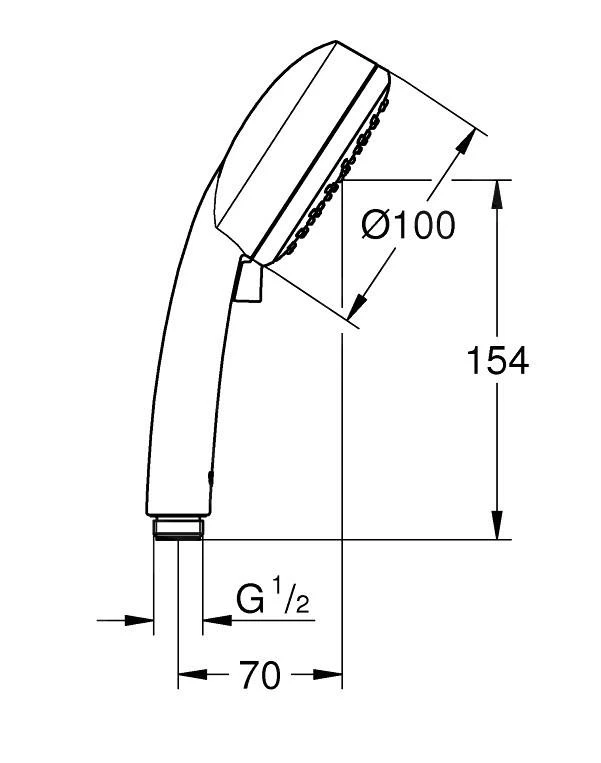Grohe Tempesta New - Cosmopolitan Handdouche 100, 2 Straalsoorten, Chroom 26046002 4 Grohe Tempesta New - Cosmopolitan Handdouche 100, 2 Straalsoorten, Chroom 26046002 - Afbeelding 2