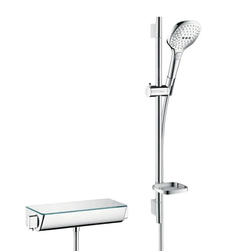 Hansgrohe Raindance Select E - 120 Doucheset Met Ecostat Select Thermostaat, 3jet, Chroom 27038000 3 Hansgrohe Raindance Select E - 120 Doucheset Met Ecostat Select Thermostaat, 3jet, Chroom 27038000