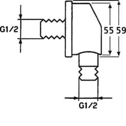 Hansa Aansluitbochten - Wandaansluitocht, Chroom 52520100 -Douche Uitrusting 4b558784acd781d8bd74c356