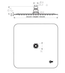 Ideal Standard Idealrain Cube - Hoofddouche LUXE, 200x200 Mm, Roestvrij Staal B0387MY -Douche Uitrusting 4c6283f2fbefb1c1a29b765b