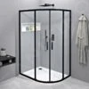 Gelco Sigma - Douchehoek 100x80 Cm, R550, Mat Zwart/helder Glas GS1080B -Douche Uitrusting 4c6478e8ebb90daa806c0ac8