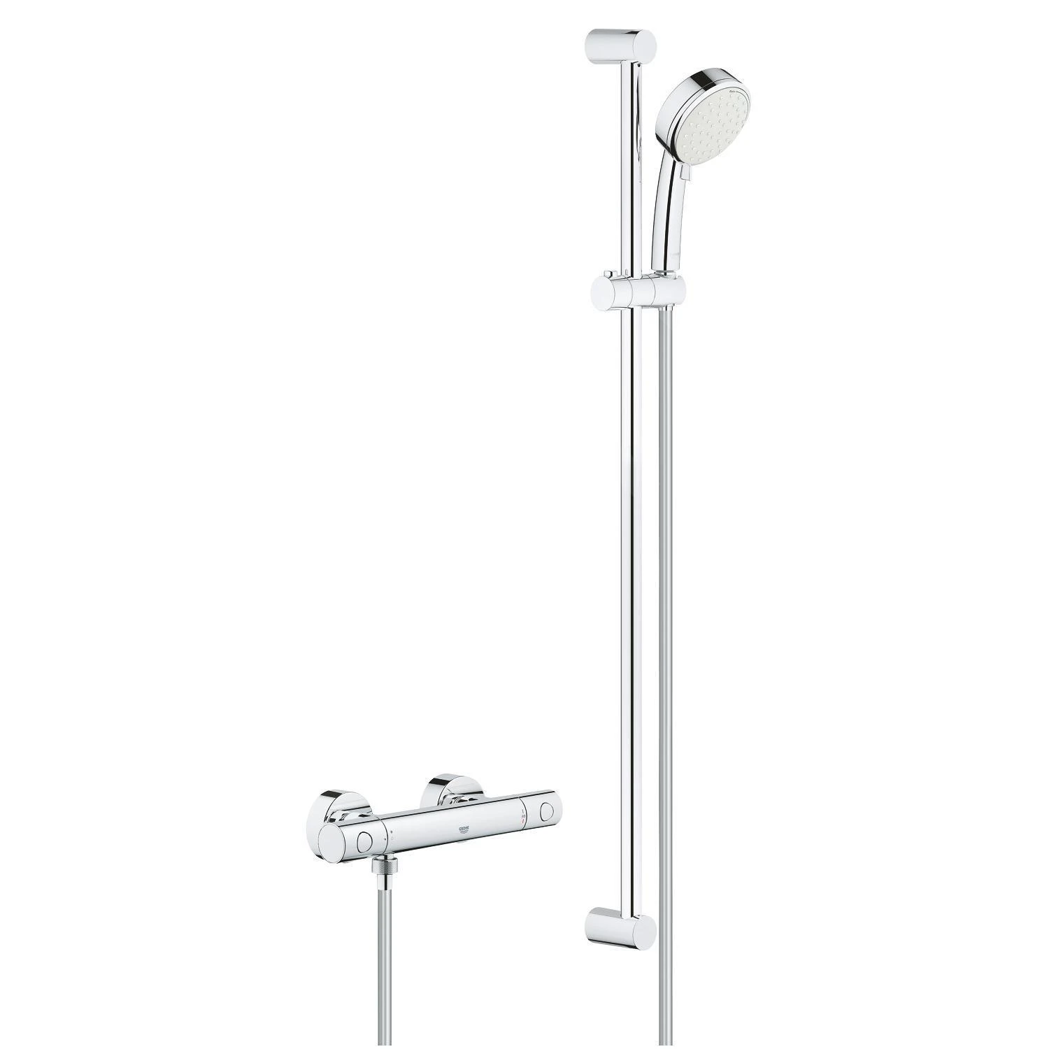Grohe Grohtherm 800 Cosmopolitan - Douchekraan Met Thermostaat Opbouw, 2 Jets, Chroom 34769000 3 Grohe Grohtherm 800 Cosmopolitan - Douchekraan Met Thermostaat Opbouw, 2 Jets, Chroom 34769000