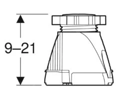 Geberit Toebehoren - Steunpoten 9 St, Hoogte 9-21 Cm, Voor Douchebak Lengte Tot 1400 Mm 554.953.00.1 -Douche Uitrusting 4e5d9a1de372d799cc28d64d