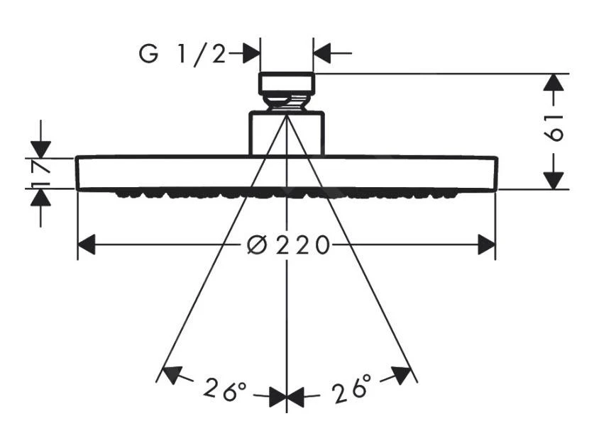 Axor Douche Programma - Hoofddouche 220, 1jet, EcoSmart, Chroom 35383000 4 Axor Douche Programma - Hoofddouche 220, 1jet, EcoSmart, Chroom 35383000 - Afbeelding 2