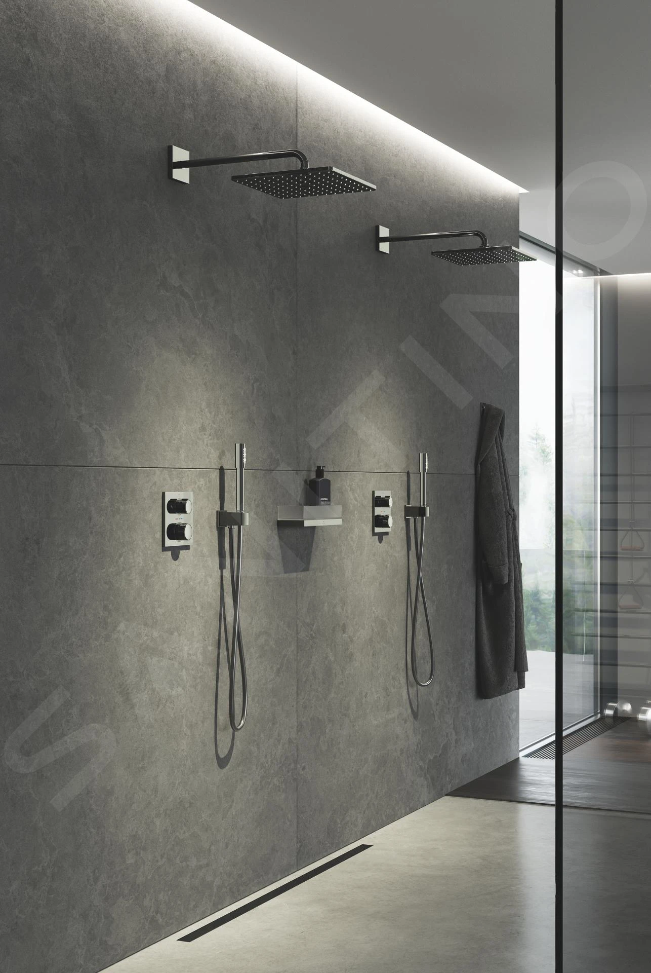 Grohe Rainshower SmartActive Cube - Hoofddouche 310, Douchearm 430 Mm, 2-jets, Hard Graphite 26479A00 6 Grohe Rainshower SmartActive Cube - Hoofddouche 310, Douchearm 430 Mm, 2-jets, Hard Graphite 26479A00 - Afbeelding 4