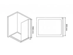 Lansanit LitIN Vati - Vaste Douchewand 900 Mm, Glanzend Aluminium/helder Glas SPR90-6-190-C -Douche Uitrusting 53c78a23bc05f626215d1947