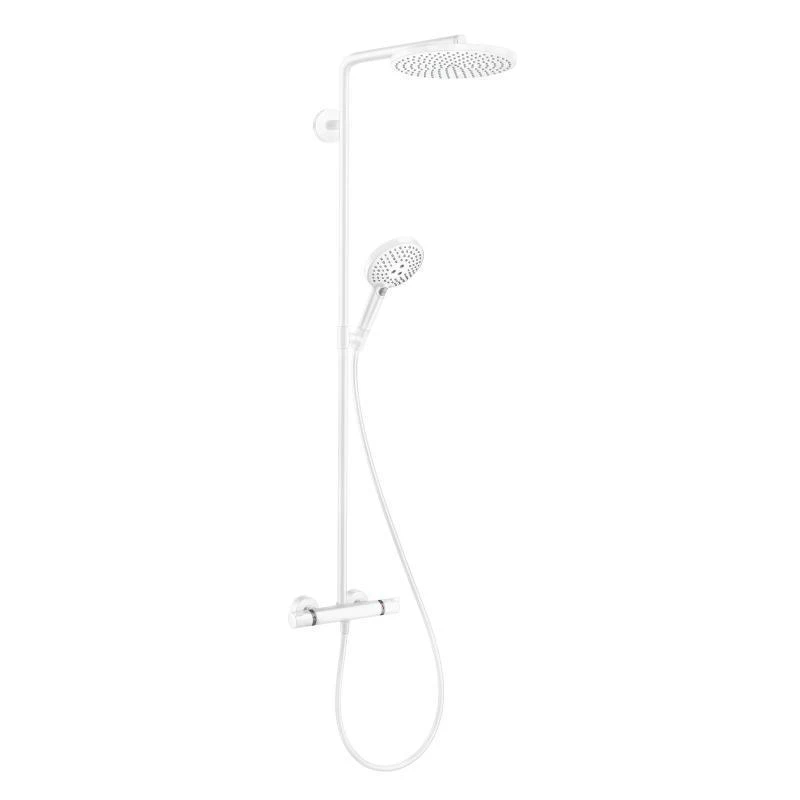 Hansgrohe Raindance Select S - Showerpipe Douchset Met Thermostaat, 1jet, Mat Wit 27633700 3 Hansgrohe Raindance Select S - Showerpipe Douchset Met Thermostaat, 1jet, Mat Wit 27633700