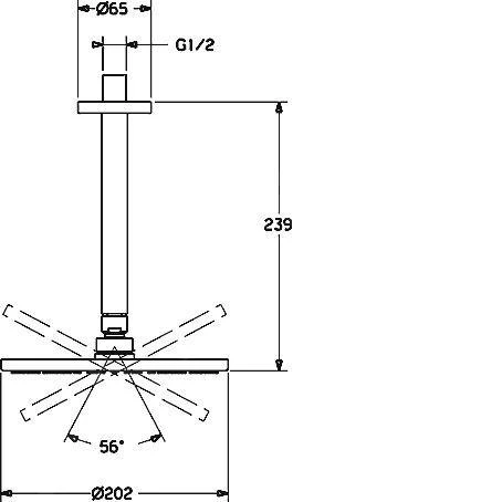 Hansa Viva - Hoofddouche, Diameter 202 Mm, Chroom 44270100 4 Hansa Viva - Hoofddouche, Diameter 202 Mm, Chroom 44270100 - Afbeelding 2