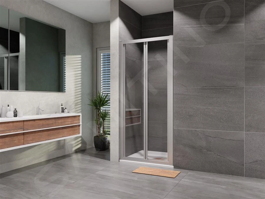 Lansanit LitEX Briano - Vouwdeur Douche 900 Mm, Glanzend Aluminium/mat Glas BF90-190-M 3 Lansanit LitEX Briano - Vouwdeur Douche 900 Mm, Glanzend Aluminium/mat Glas BF90-190-M