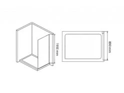 Lansanit LitLUX Slim Tadao - Vaste Douchewand 900 Mm, Glanzend Aluminium/helder Glas SPD90-2 -Douche Uitrusting 5f511d1001d0b7f7640548f6 2