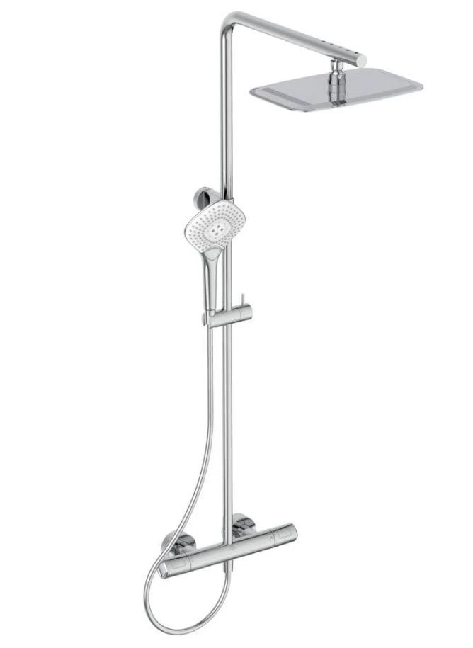 Ideal Standard CeraTherm - Doucheset Met Thermostaat, 300x200 Mm, 3jets, Chroom A7705AA 3 Ideal Standard CeraTherm - Doucheset Met Thermostaat, 300x200 Mm, 3jets, Chroom A7705AA