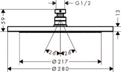 Hansgrohe Croma - Hoofddouche 280, EcoSmart, Chroom 26221000 11 Hansgrohe Croma - Hoofddouche 280, EcoSmart, Chroom 26221000 -Douche Uitrusting 62bdb5f4f0756e7f4b9351eb