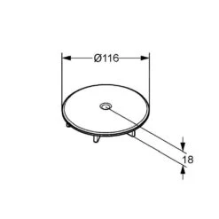Kludi Tasso - Plug Voor Sifon Tasso, Chroom 7137005-00 -Douche Uitrusting 66223ed9c355b0523e599098