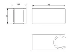 Kielle Accessoires - Wanddouchehouder, Chroom 20901030 -Douche Uitrusting 69730a31e5b3a151d98d89d3