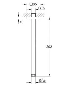 Grohe Rainshower F - Douchearm Plafond, 292 Mm, Chroom 27484000 -Douche Uitrusting 6a092b580f615b6713a67c25