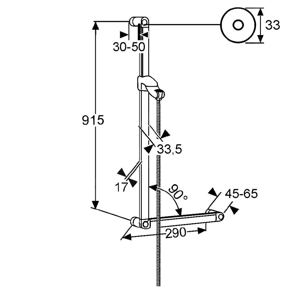 Kludi Sirena Care - Barrièrevrije Douchestang, Chroom 6150305-00 4 Kludi Sirena Care - Barrièrevrije Douchestang, Chroom 6150305-00 - Afbeelding 2