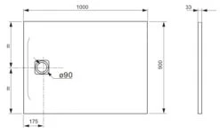 Laufen Pro - Douchebak 1000x900 Mm, Mat Betongrijs H2109570790001 -Douche Uitrusting 6ddd05dced02cb4c3c083466