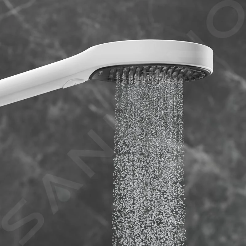 Hansgrohe Rainfinity - Handdouche 130, 3jet, EcoSmart, Mat Wit 26865700 7 Hansgrohe Rainfinity - Handdouche 130, 3jet, EcoSmart, Mat Wit 26865700 - Afbeelding 5